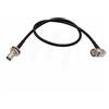 HangTon 6G SDI RF coassiale 50 Ohm cavo ad angolo retto BNC maschio a BNC femmina, montaggio a paratia, doppia schermatura RG223 a bassa perdita 30cm
