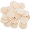 SUPVOX 20 Pezzi Ciondoli In Legno Rotondi 50mm Con Foro Per DIY | Ciondoli in legno naturale, superficie liscia, foro singolo, per gioielli fai da te e decorazioni creative