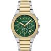 Armani Exchange Orologio da uomo, Movimento cronografo al quarzo e cassa da 42 mm con cinturino in acciaio inossidabile