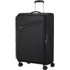 Samsonite Litebeam Trolley da cabina, 77 cm | Nero, trolley morbido espandibile, 103/111 L, 2.8 kg, con lucchetto TSA e in materiali riciclati