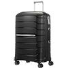 Samsonite Flux Trolley da cabina, 68 cm | Nero, trolley rigido espandibile, 75/85 L, con ruote girevoli scorrevoli e divisorio con zip a U e tasca