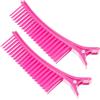 LALADEFIEE 2 Pezzi Clip per Chioma da Styling, Sezionamento Frangia, Porpora | Plastica Flessibile Denti a Incastro, per Salone e Uso Domestico, Aiuta la Piega senza Calore