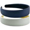 Guiguishiny 2 Pezzi Cerchietti Donna,Raso e Fili Lucidi,Fasce per Capelli da 3 cm,Cerchietti Capelli alla Moda per Ragazze e Donne,Leggeri ed Elastici,per Uso Quotidiano e Feste，Blu + Blu navy