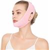 Haoutdory Maschera V per il Viso,Maschera Rassodante Riutilizzabile per il Contorno V,Maschera Lifting Ice-Cool per V Line,Fascia Snellente per Doppio Mento e Pelle Rilassata,G