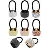 MUYAPAY 6pcs Strass Coda di Cavallo Elastici In Metallo Scrunchies Suppor to | per Capelli Punk Gotico Elastico per Capelli Corda Adatta Alle Donne Ragazze, Mescolare i Colori