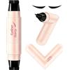STNFAREBI Eyeliner Stamp Doppia Punta Nero, Matita Eyeliner Liquida Rotante, Waterproof a Lunga Tenuta, Asciugatura Rapida, Anti-Sbavature, Facile Principianti, Per creare facilmente la codina dell'eyeliner