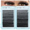 GEMERRY Lash Clusters Ciglia Finte Ciuffetti Fatte a Mano 80D+100D 10-18Mix | Ciglia Finta D Curl Voume Extension Ciglia Naturali Ciglia a Ciuffetti DIY a Casa per Ragazze e Donne Principianti
