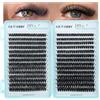 GEMERRY Lash Clusters Ciglia Finte Ciuffetti Fatte a Mano 60D+80D 10-18Mix | Ciglia Finta D Curl Voume Extension Ciglia Naturali Ciglia a Ciuffetti DIY a Casa per Ragazze e Donne Principianti