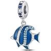 MARJS Ciondolo a forma di pesce tropicale che si illumina al buio, in argento Sterling 925, compatibile con braccialetti Pandora