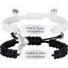 Vnox Bracciali Coppia Magnetici San Valentino - Braccialetti Infinito Lui e Lei, Cordino Regolabile in Stile Tessuto, Gioielli Coppia Romantici, Regalo Amore per Fidanzati