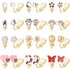 MILACOLATO Orecchini Clip Bambine Ragazza,Orecchini Senza Buco | 12 Paia Set Orecchini con Clip con Farfalla Arcobaleno Fiore E Cuore Regali Di Compleanno E Natale Gioielli