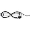 Asienice Fermacravatta a forma di serpente unico, nero, per uomo, animali, gotico, accessori