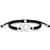 SAILBRACE Bracciale 70.3 argento nero intrecciato