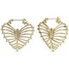 PUNKYOUTH Orecchini a cerchio a forma di cuore, 18 G, 1 mm, in argento 925, lucidi, in metallo liquido, per donne e uomini, stile gotico, alternativa alla vita quotidiana