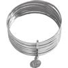 Oxxggkao Bracciale rigido multianello alla con motivi dettagliati monete e delicati motivi a stella Bracciale testurizzato alla per amanti dello stile Bracciale rigido con texture martellata