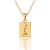 Sakrami Collana in Argento 925 con bimba in preghiera Medaglia Rettangolare + Confezione regalo personalizzata - per Bimba e Ragazza - idea regalo per Comunione, Cresima, Battesimo, Nascita
