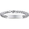 Vnox Bracciale Personalizzato con Nome e Data in Acciaio Inox | Bracciale personalizzabile con incisione, adatto per uso quotidiano, coppia, famiglia, amicizia o persona cara