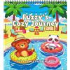 FUNLAVIE Fuzzy's Cozy Journey: Libro da colorare rilassante per adulti con animali in viaggio, Antistress e mindfulness per adolescenti, Regalo per donne, Rilegatura a spirale