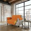 Italian Bed Linen TRENDY Copridivano Impermeabile Waterproof - Salvadivano Bicolore e Double Face in Microfibra 100% poliestere, Telo Copertura Divano per Cani, Gatti e Liquidi, Arancio/Giallo 2 Posti