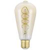 Eglo Lampadina a LED E27, dimmerabile, a spirale, stile vintage, 8 W | (equivalente a 60 W), 806 lumen, luce bianca calda, 2700 K, lampadina Edison ST64, Ø 6,4 cm