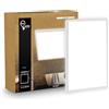 B.K.Licht - Pannello LED piatto con illuminazione indiretta, luce bianco neutro, protezione IP44, plafoniera bagno, plafoniera cucina, lampadario, lampada soffito, 42 x 42 x 3 cm, bianco