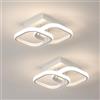 Comely 2 Plafoniere LED quadrate da Soffitto, bianche, 24W, 2700LM, con design Moderno. Luce naturale 4500K, adatta ad ogni ambiente come: soggiorno, cucina, bagno, camera da Letto o corridoio, 24cm