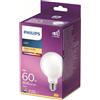 Philips LED Lampadina Globo, 60 W, E27, Luce Bianca Calda, Non Dimmerabile, 14 x 9.5 x 9.5 cm [Classe di efficienza energetica E]