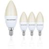 Blaupunkt Lampadina LED E14 - Piccola a Candela - Illuminazione Ambiente - 7W - Equivalente a 50W - Bianca Calda 2700K - Attacco Edison - Luce a Risparmio Energetico ed Economico - Lampada - Pacco 4