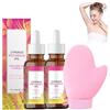 DUMGAR 2 Pezzi Cyperus Rotundus Oil,Idratante lenisce la pelle e Inibisce Naturalmente la Crescita dei Capelli,Con Guanti