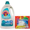 FEI FAN SET: Detersivo Lavatrice ELIMINA ODORI Igienizzante, Formula Potenziata Con Sgrassatore. Attivo a Freddo, 35 Lavaggi 1575ml + Confezione Da 100 Fogli Di CATTURA COLORI