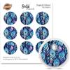 Diasticker FreeStyle Libre 3 adesivi con sensore - Set di 9 adesivi Batik Peacock- adesivi per sensori | Diasticker