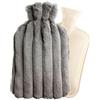 BIOSYNEX - Borsa dell'acqua calda - Custodia ultra morbida e sfoderabile - Gomma naturale - Calore morbido a lunga durata per sollievo e comfort - 2 litri (Rossa)