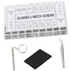HAWILLOSCH Kit Riparazione Occhiali 1000 Pezzi, Viti, Pinzette e Cacciavite | Aste e Montature, Scatola Rettangolare Nera e Argento, Metallo e Plastico, Viaggio Casa Ufficio