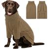 Queenmore Maglione Cane Taglia Grande, XXL, Felpa Cane Alano, Vestiti Cani Adatto a Passeggiate Lunghe (Cammello, 2XL)