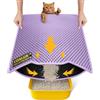 Conlun Tappetino Lettiera Gatto 58x42cm, Doppio Strato, Impermeabile, Resistente all'Uro, Lavabile, Antiscivolo Tappeto per Lettiera Gatto, Viola