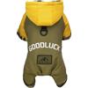 Izefia Cappotto per Cani Abbigliamento per Animali Tuta Antivento Giacca Invernale 4 Zampe Buona Fortuna Caldo Inverno Vestiti Spessi Sport Neve Prova Cappotto di Cotone per Cane Piccolo Gatto Medio