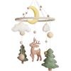Uixxducc Baby Mobile - Campanello a vento per neonati, motivo foresta, in feltro, per neonati, idea regalo per neonati, ragazze e ragazzi