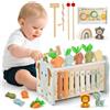 Almaxi Giochi Montessori 1 Anno, 6 in 1 Giochi Legno Bambini 1 2 3 Anni | Giocattoli Bambino con Acchiappa La Talpa,Giochi Pesca, Xilofono Bambini,Regalo Bambino Bambina 1 2 3 Anni Compleanno Natale