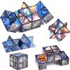Forhome Cubo Magico 2 in 1,Magic Star Cube,Magic 3D Puzzle Cubes,Trasformabili Cubo Giocattoli scientifici Popolari Magico per Bambini e Adulti, Decompressione Giocattolo per Bambin