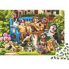DAFUfbw Garden Dogs Adulto Jigsaws 1000Pc Riciclabile Material Puppy Group Jigsaw Puzzles Accessori Per Giochi Familiari Perfetto Per I Compleanni Di Famiglia E Amici 52x38cm/1000pcs