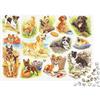 DAFUfbw Razze Di Cani Jigsaw Puzzle 1000 Pezzi Riciclabile Material Illustrazioni Di Animali Domestici Puzzles per Anziani Allevia La Demenza Senile Divertente Attività Ottima Idea Regalo 38x26cm/1000pcs