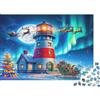 6N2X9A4S Faro di Natale Puzzle 1000 Pezzi Puzzle per Adulti Notte Aurora Boreale Rilassante Arredo Casa Regalo Familiare 52x38cm/1000pcs