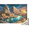 6N2X9A4S Puzzle 1000 Pezzi Antico Egitto Piramide per Adulti Carta Materiale Educativo Civiltà Egizia Decorazione Rilassante 38x26cm/1000pcs