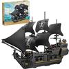TYCOLE Nave Pirata Perla Nera Set Costruzioni per Bambini 8 anni 921 Pezzi | Modello Barca Giocattolo per Adulti Bambino e Bambina Regalo per Compleanno Halloween Natale Decorazione Casa e Ufficio