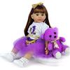 ZIYIUI Bambole Reborn Bambino Femmine 24 pollici Reborn Baby Dolls Soft Vinyl Simulazione in silicone 60cm Reborn Babies Realistici Girl Boy Toys Giocattoli regalo di Natale Indossa un vestito viola