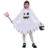 ZUCOS Costume di Halloween da Fantasma Bianco per Bambini con Sacchetto di Zucca