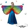 Kaket Scialle da donna con ali di uccello, mantello con maschera e ali di farfalla, per Halloween, Natale, feste, cosplay, balli
