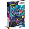 Clementoni- Batwheels Supercolor Puzzle-Batwheels-2x60 (Include 2 60 Pezzi) Bambini 4 Anni, Puzzle Cartoni Animati, Made in Italy, Multicolore, 24812