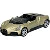 Generisch Welly - Modellino di auto compatibile con Bugatti W16 Mistral Gold, circa 1/34-1/39, in metallo