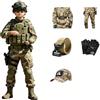 Generic Set Mimetico Tattico per Bambini con Maglia e Pantaloni da Combattimento | Maniche Lunghe, Cintura, Guanti e Cappello per Airsoft, Paintball, Allenamento Outdoor e Giochi di Ruolo